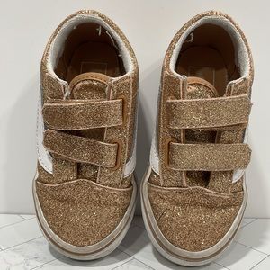 Vans Old Skool V Glitter Skate Shoe - Baby / Toddler - Amberlight